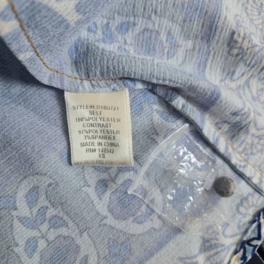 Aratta Silent Journey Womens Embroidered Floral Wrap Maxi Dress Sz XS Blue Boho - Picture 8 of 10